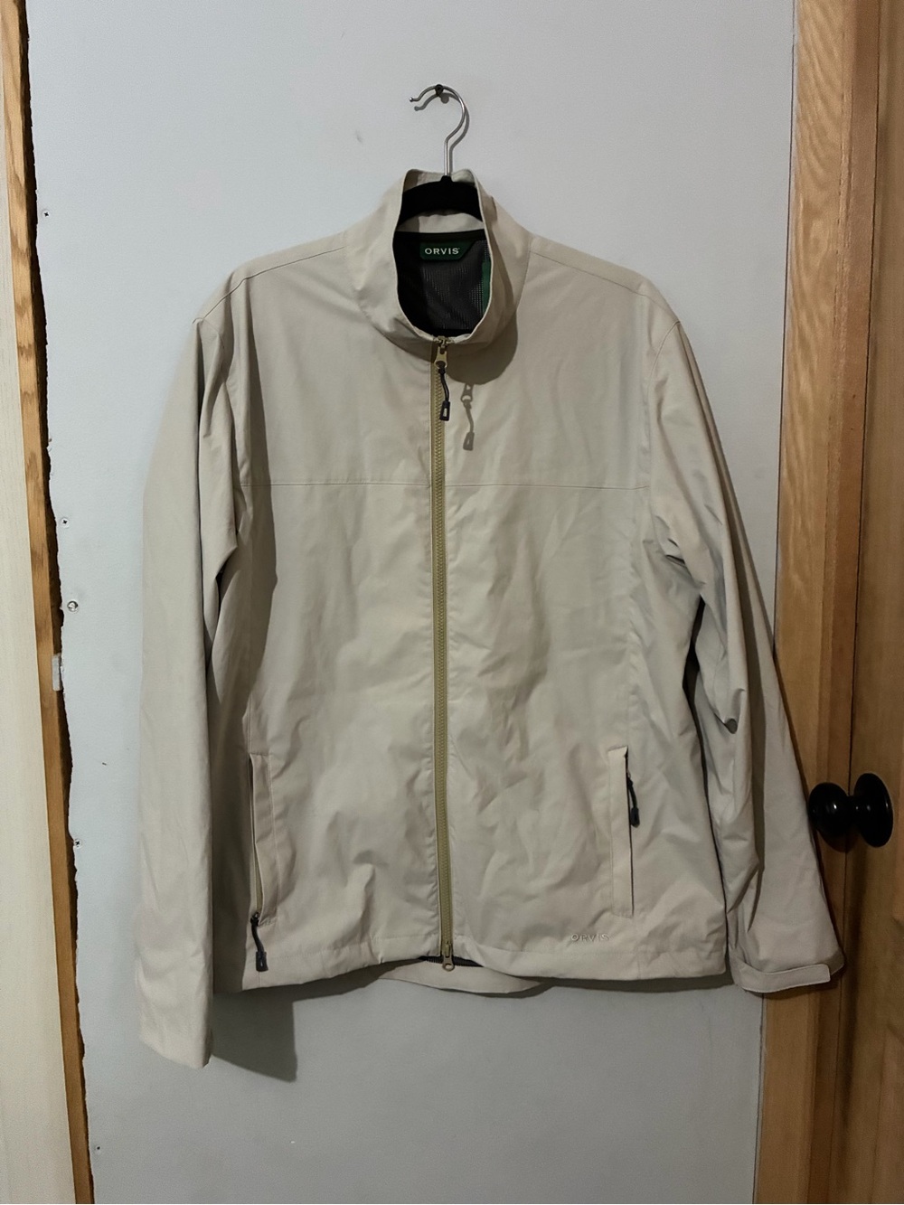 Orvis Men's Light Tan Lightweight Full-Zip Jacket